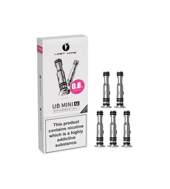 PACK DE 5 RÉSISTANCES UB MINI - LOST VAPE 0,8 OHM