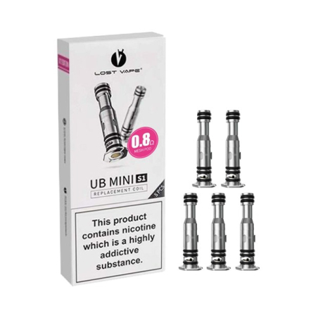PACK DE 5 RÉSISTANCES UB MINI - LOST VAPE 0,8 OHM