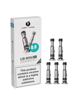 PACK DE 5 RÉSISTANCES UB MINI - LOST VAPE 0,6 OHM)
