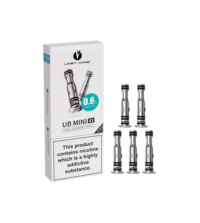 PACK DE 5 RÉSISTANCES UB MINI - LOST VAPE 0,6 OHM)