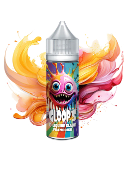 E-liquide Glacé Framboise 50ML GLOOP'S goût fruit rouge sucré-acidulé pour e-cigarette