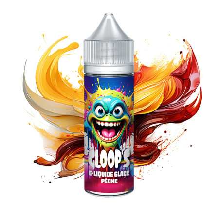 E-liquide Glacé Pêche 50ML GLOOP'S goût fruit d'été sucré vapoteuse
