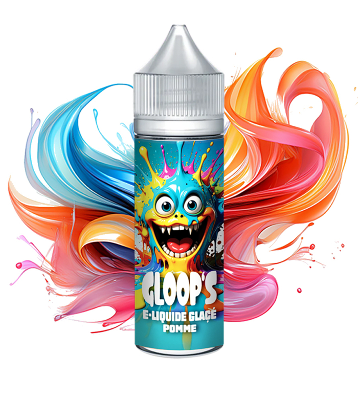 E-liquide Glacé Pomme 50ML GLOOP'S saveur fruit croquant rafraîchissant e-cigarette
