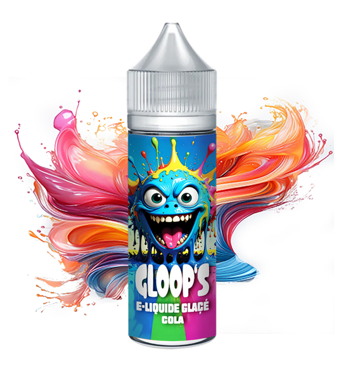 E-liquide Glacé Cola 50ML GLOOP'S boisson pétillante sucrée pour vapoteur
