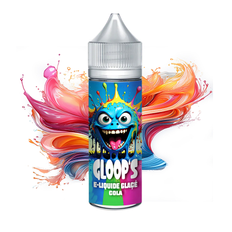 E-liquide Glacé Cola 50ML GLOOP'S boisson pétillante sucrée pour vapoteur