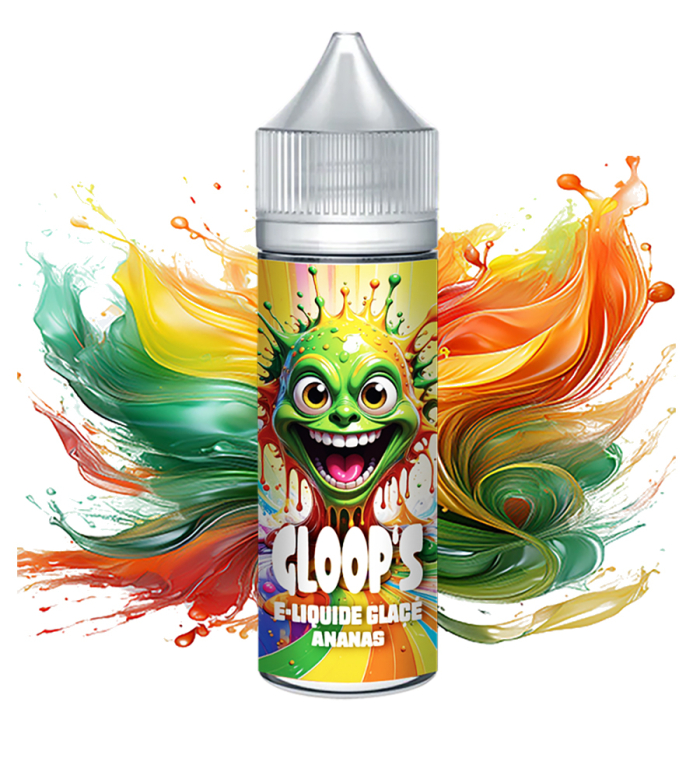 E-liquide Glacé Ananas 50ML GLOOP'S pas cher pour cigarette électronique