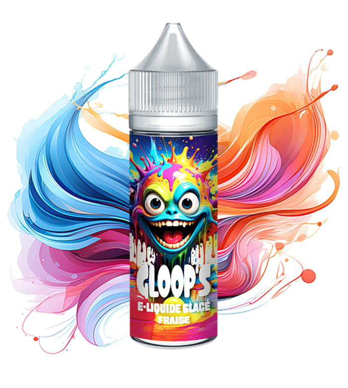 E-liquide Glacé Fraise 50ML GLOOP'S fruit rouge gourmand vapoteuse pas cher