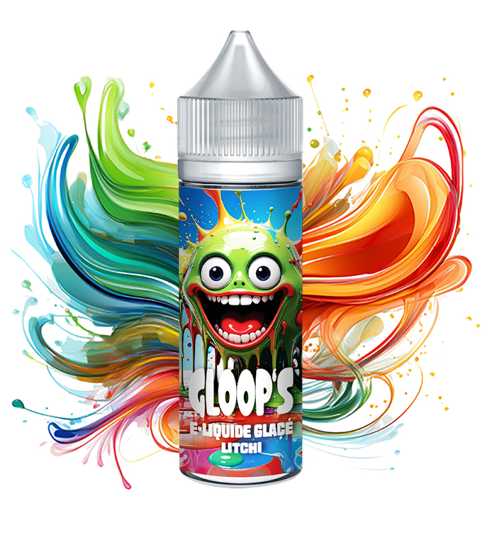 E-liquide Glacé Litchi 50ML GLOOP'S saveur exotique douce pas cher e-cigarette