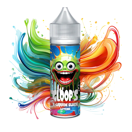 E-liquide Glacé Litchi 50ML GLOOP'S saveur exotique douce pas cher e-cigarette