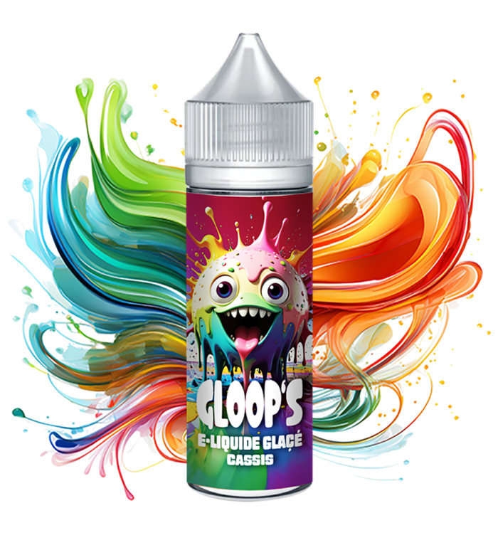 E-liquide Glacé Cassis 50ML GLOOP'S fruit rouge intense pour vapoteuse