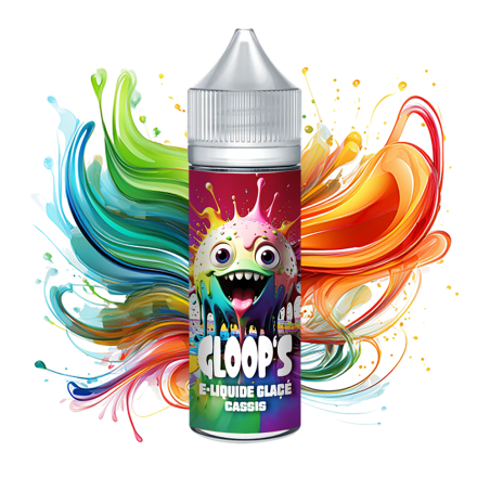 E-liquide Glacé Cassis 50ML GLOOP'S fruit rouge intense pour vapoteuse