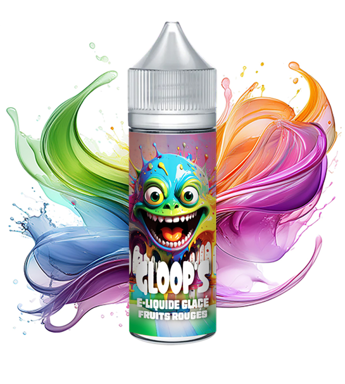 E-liquide Glacé Fruits Rouges 50ML GLOOP'S mélange fruité frais vapoteuse