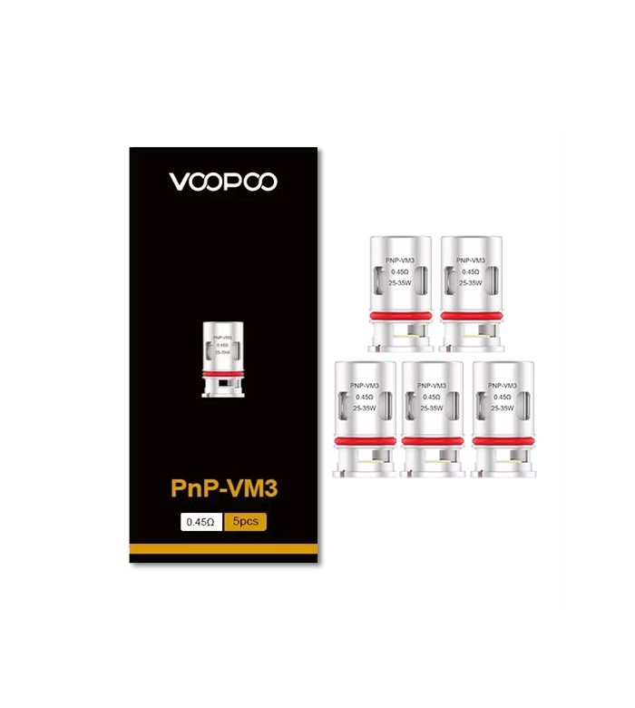 PACK DE 5 RÉSISTANCES PnP-VM - VOOPOO 0,45 OHM