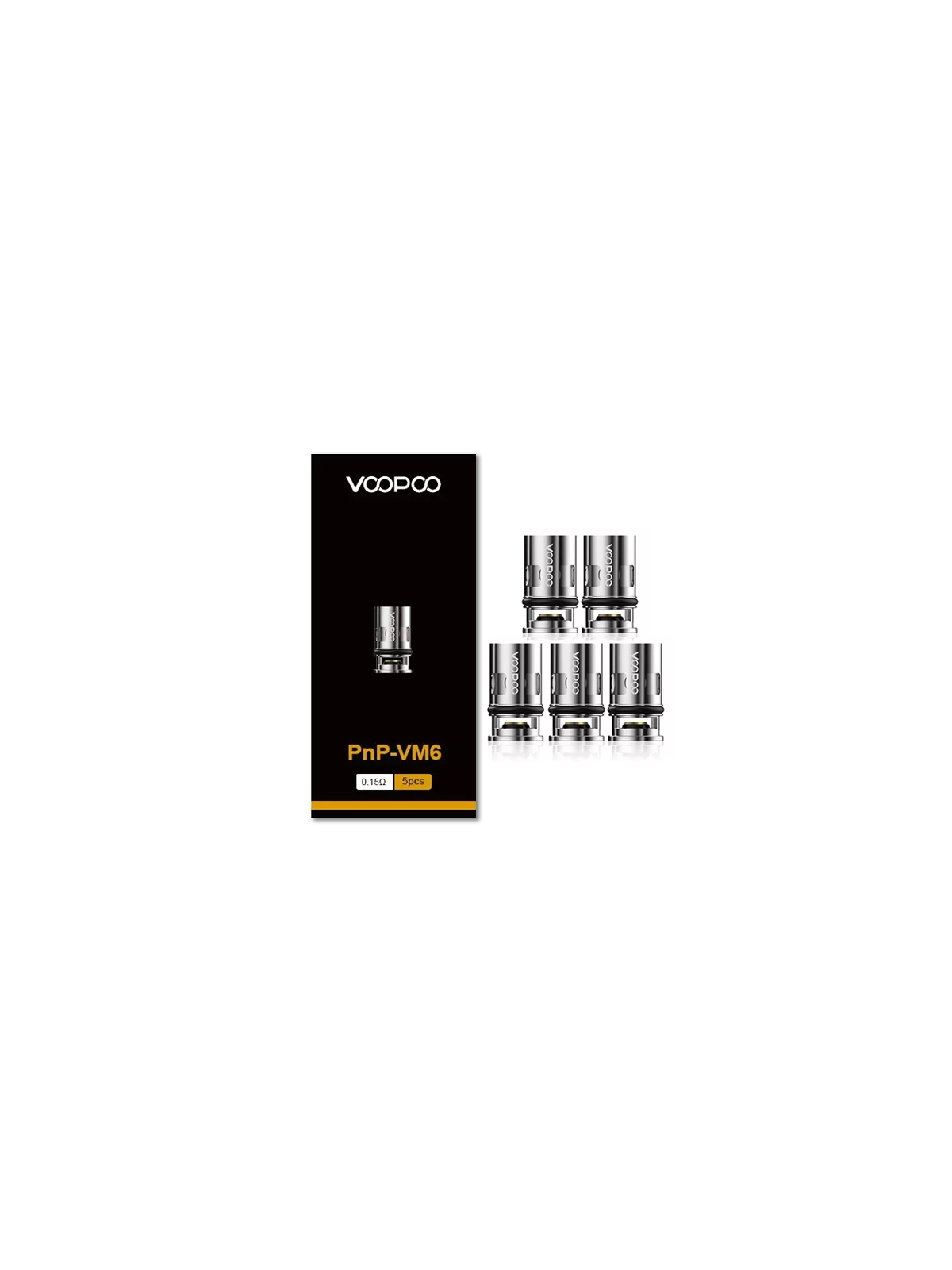 PACK DE 5 RÉSISTANCES PnP-VM - VOOPOO 0,15 OHM)