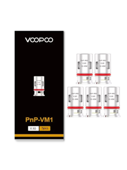 PACK DE 5 RÉSISTANCES PnP-VM - VOOPOO 0,3 OHM