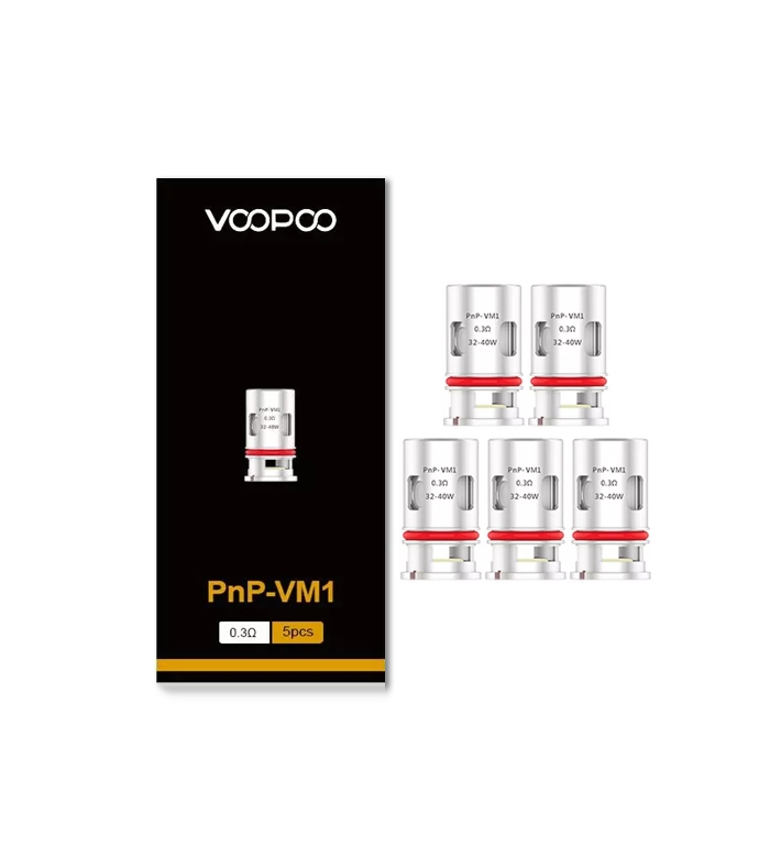 PACK DE 5 RÉSISTANCES PnP-VM - VOOPOO 0,3 OHM