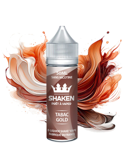E-liquide 50ML TABAC GOLD 50ML – SHAKEN pour vapoteuse