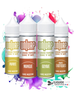 PACK 4 E-LIQUIDES  -  PAPAYE, MANGUE, GOYAVE et FRUITS EXOTIQUES - UNIVAP 50ML