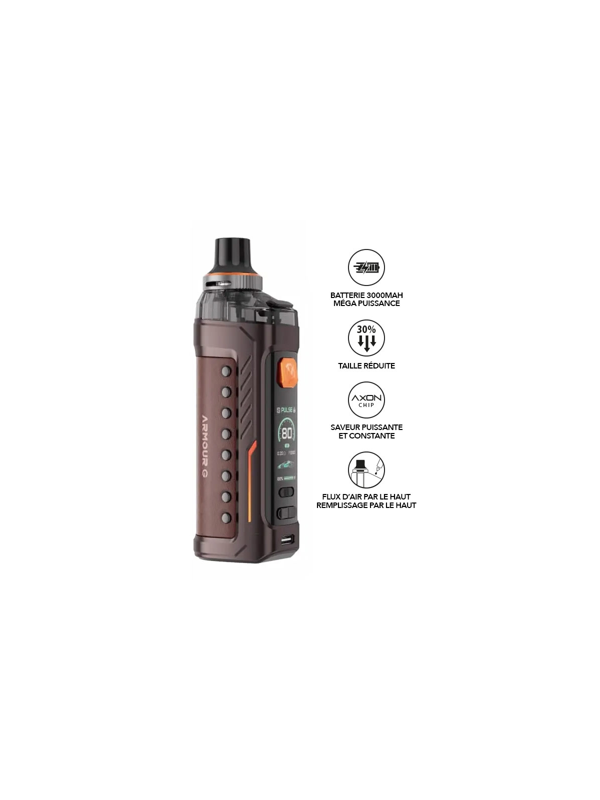 POD ARMOUR G MTL - VAPORESSO MARRON