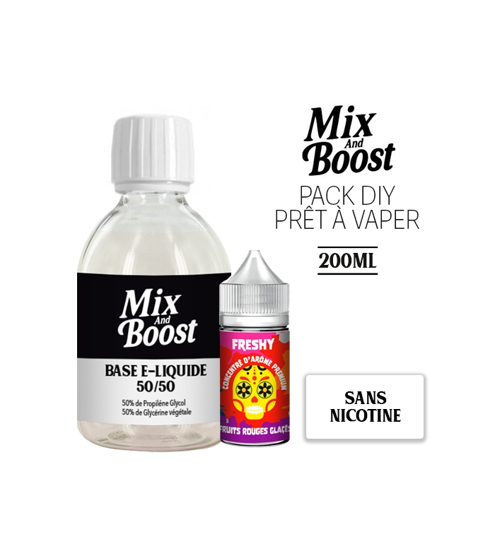 Pack DIY PACK DIY - FRUITS ROUGES GLACÉS 200ML – FRESHY préparation e-liquide pour vapoteur
