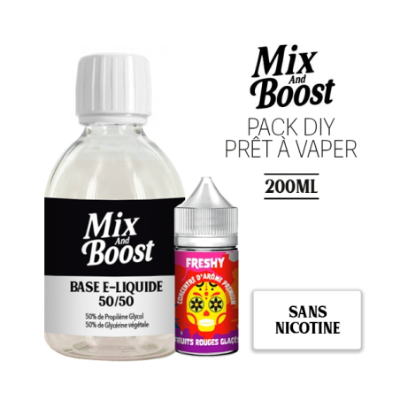 Pack DIY PACK DIY - FRUITS ROUGES GLACÉS 200ML – FRESHY préparation e-liquide pour vapoteur