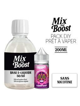 Pack DIY PACK DIY - CASSIS GLACÉ 200ML – FRESHY préparation e-liquide livraison rapide