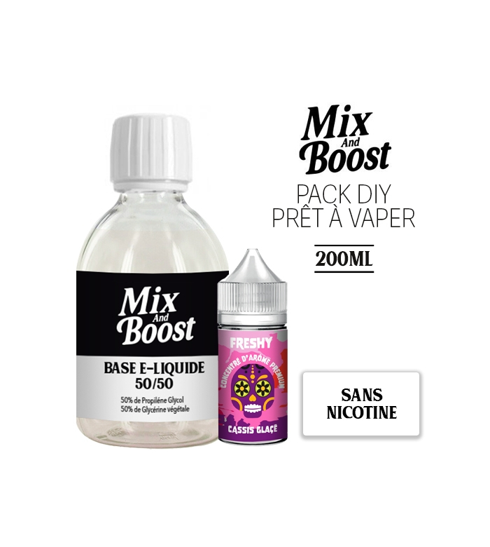 Pack DIY PACK DIY - CASSIS GLACÉ 200ML – FRESHY préparation e-liquide livraison rapide
