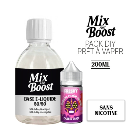 Pack DIY PACK DIY - CASSIS GLACÉ 200ML – FRESHY préparation e-liquide livraison rapide