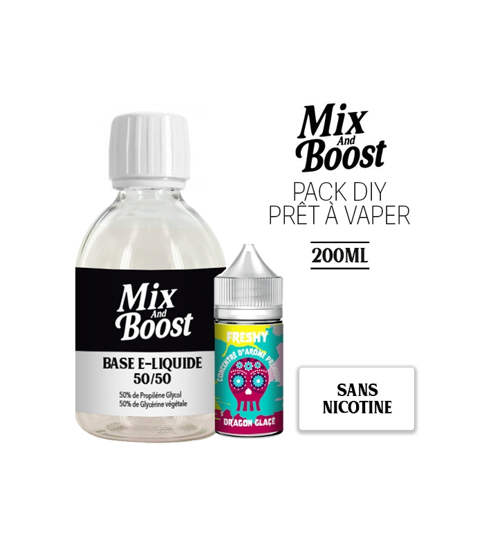 Pack DIY PACK DIY - DRAGON GLACÉ 200ML – FRESHY préparation e-liquide meilleur prix