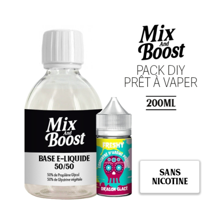 Pack DIY PACK DIY - DRAGON GLACÉ 200ML – FRESHY préparation e-liquide meilleur prix