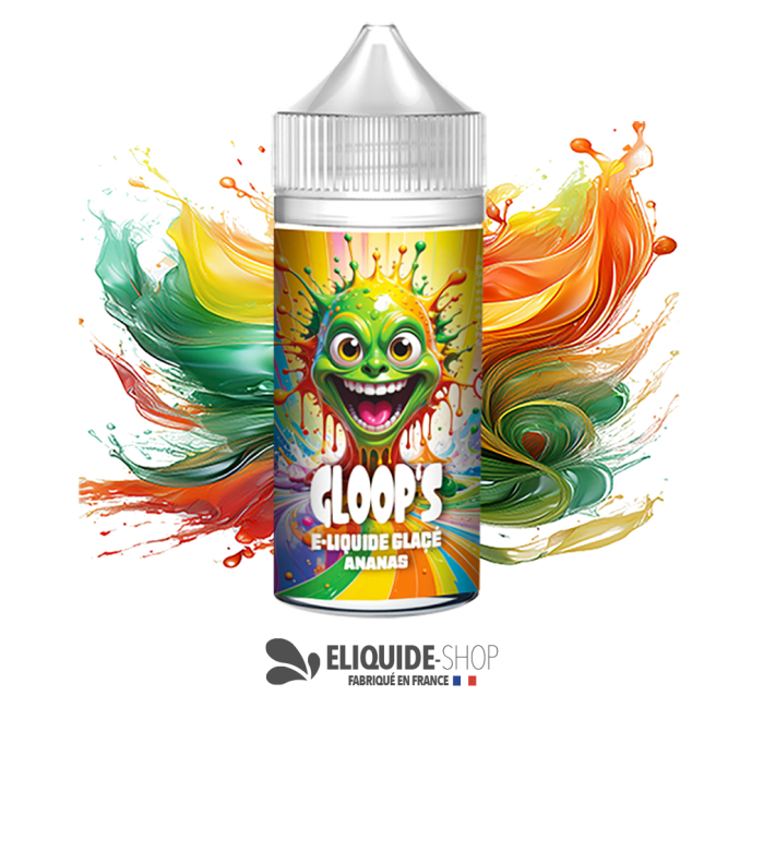 E-liquide pas cher GLOOP’S Ananas Glacé 100ml – saveur fruitée et givrée
