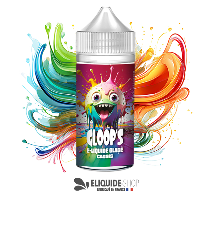 E-liquide pas cher GLOOP’S Cassis Glacé 100ml – arôme cassis intense et frais