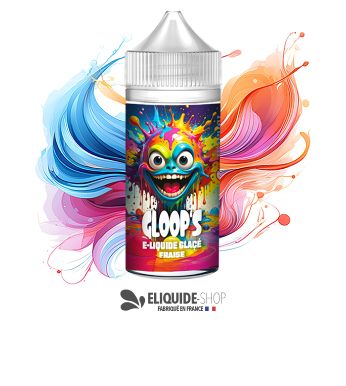 E-liquide pas cher GLOOP’S Fraise Glacée 100ml – fraise sucrée et fraîche