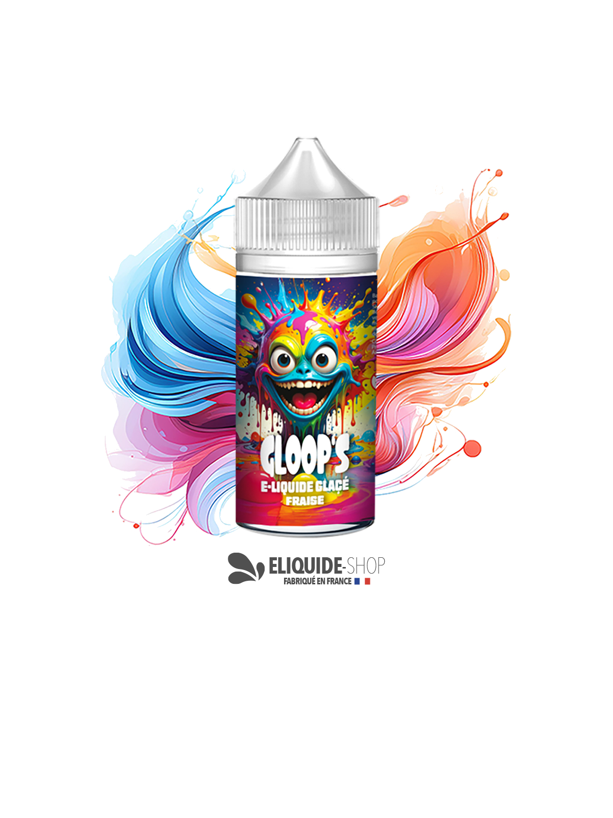 E-liquide pas cher GLOOP’S Fraise Glacée 100ml – fraise sucrée et fraîche