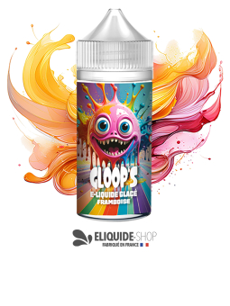 E-liquide pas cher GLOOP’S Framboise Glacée 100ml – arôme fruit rouge givré