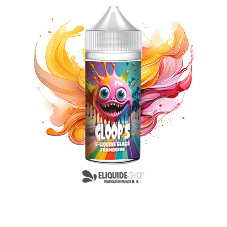 E-liquide pas cher GLOOP’S Framboise Glacée 100ml – arôme fruit rouge givré