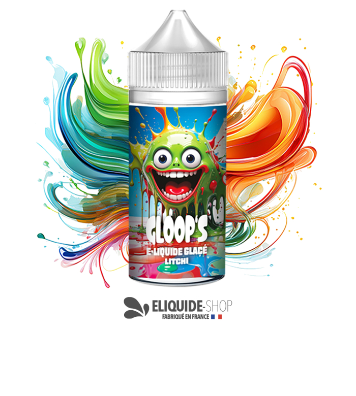 E-liquide pas cher GLOOP’S Litchi Glacé 100ml – douceur tropicale et givrée