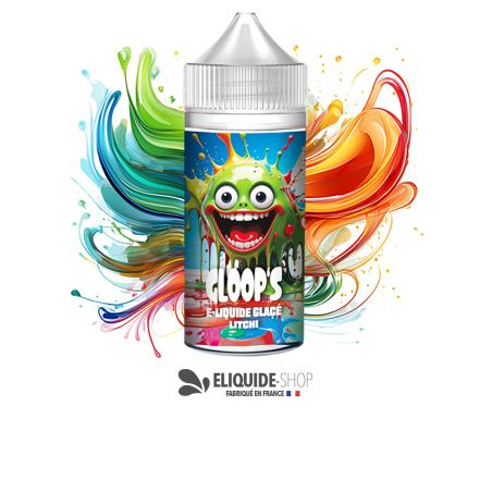 E-liquide pas cher GLOOP’S Litchi Glacé 100ml – douceur tropicale et givrée