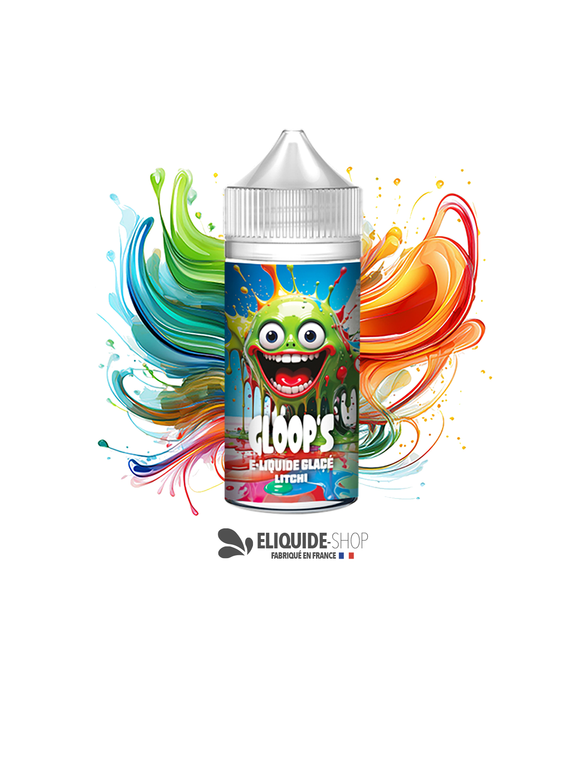 E-liquide pas cher GLOOP’S Litchi Glacé 100ml – douceur tropicale et givrée