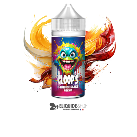 E-liquide pas cher GLOOP’S Pêche Glacée 100ml – pêche sucrée et fraîche