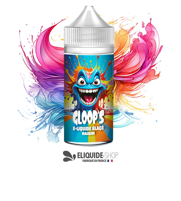 E-liquide pas cher GLOOP’S Raisin Glacé 100ml – raisin sucré et frais