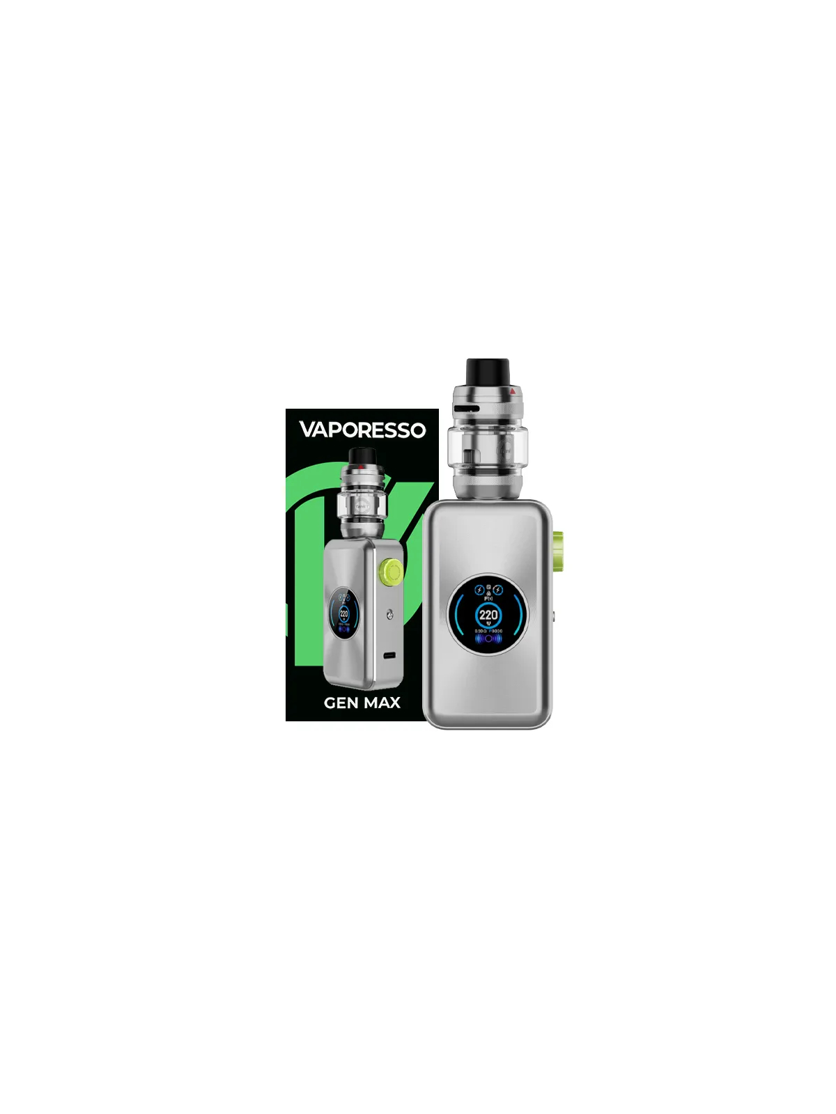 KIT GEN MAX 220W - VAPORESSO - Arctic Silver