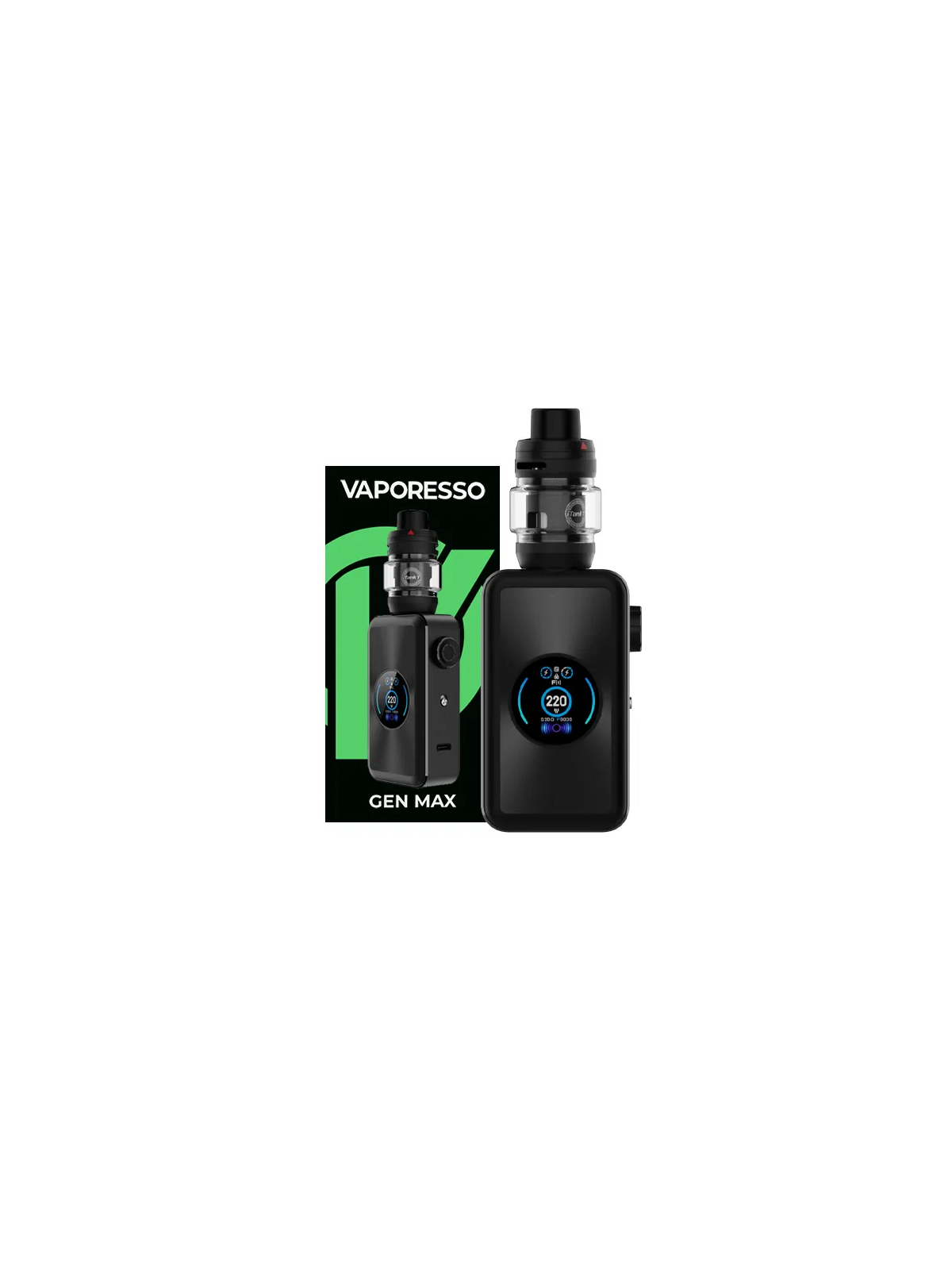 KIT GEN MAX 220W - VAPORESSO - Dark Black