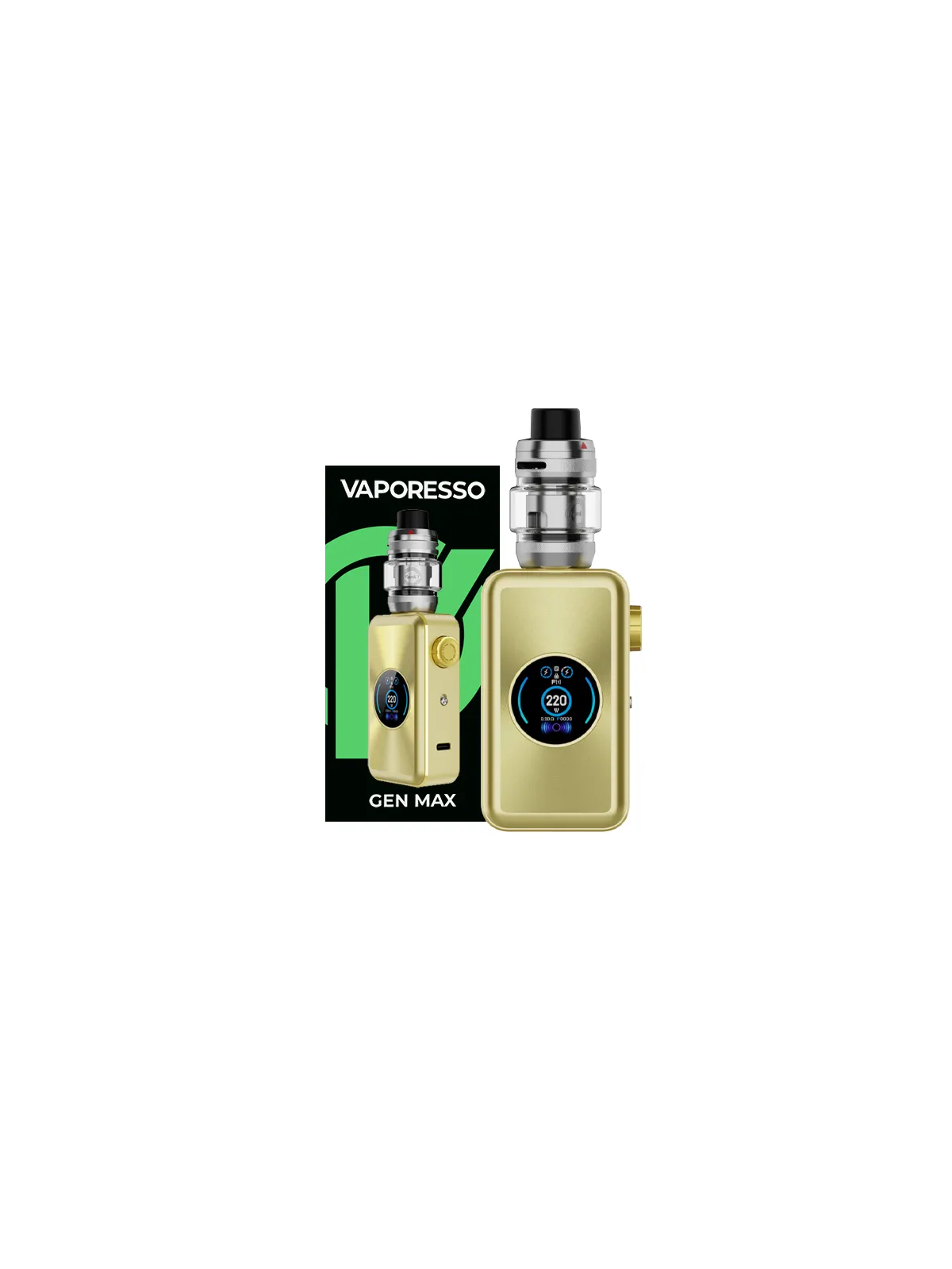 KIT GEN MAX 220W - VAPORESSO - Platinium Gold