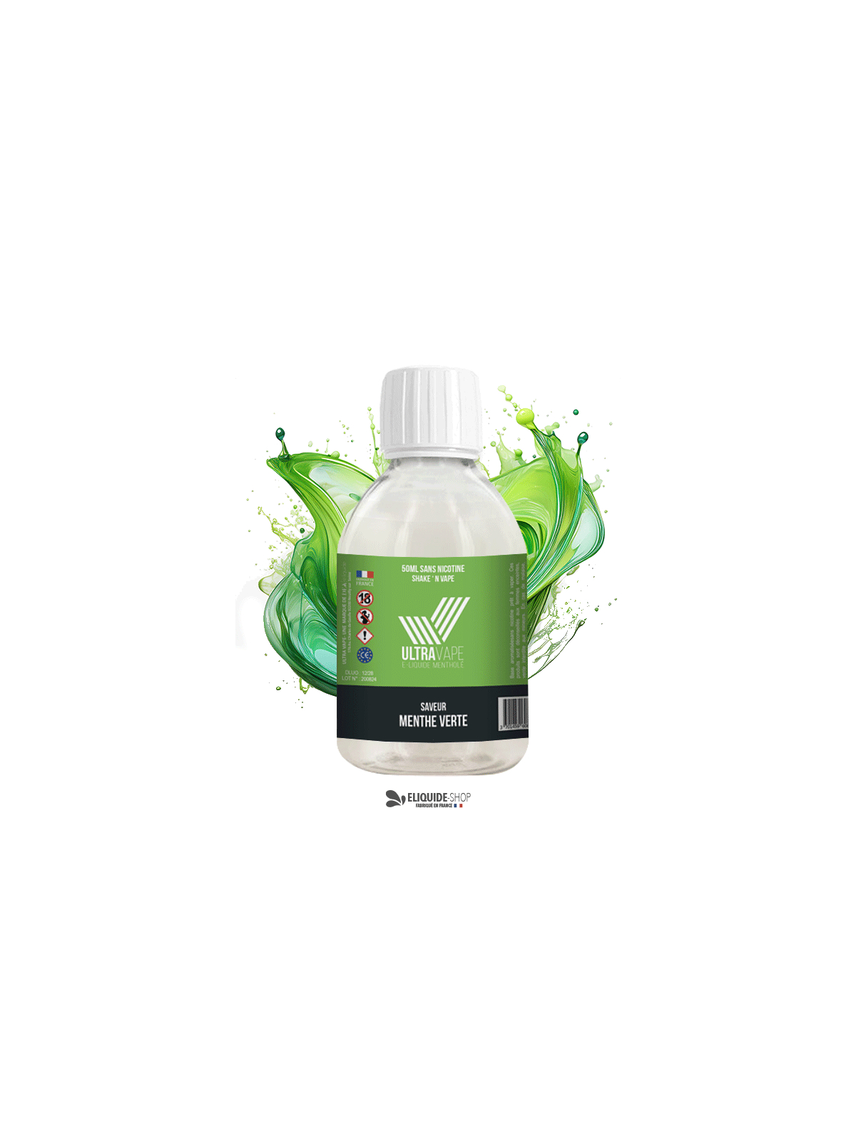 E-liquide 500ml menthe verte Ultravape