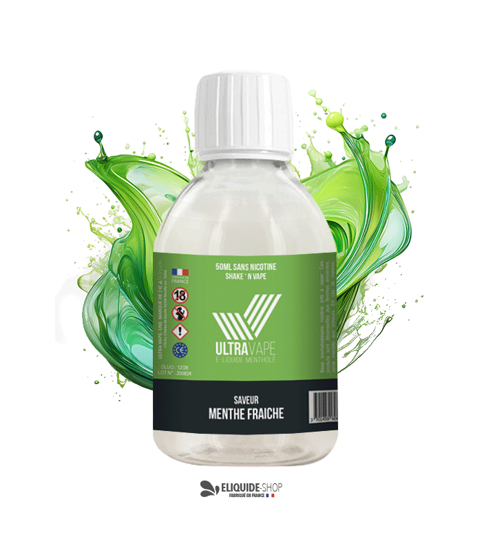 E-liquide 500ml menthe fraiche Ultravape