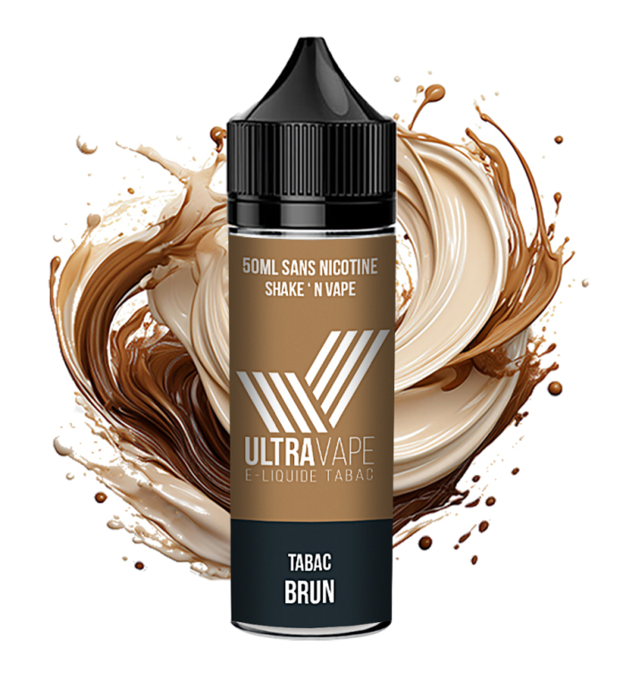 E-liquide 50ml brun Ultravape