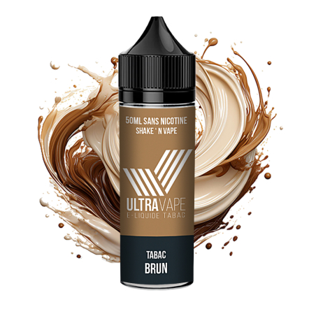 E-liquide 50ml brun Ultravape