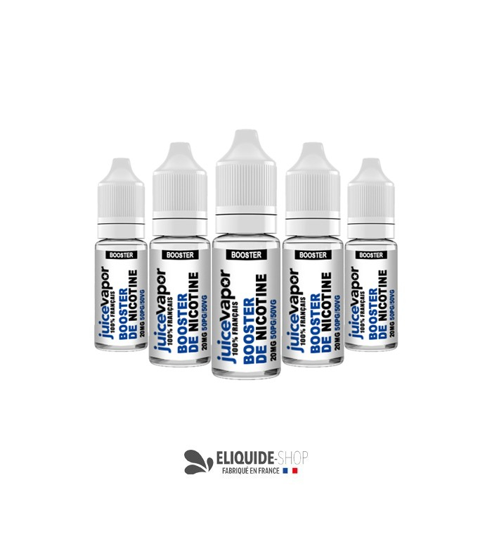 PACK 5 BOOSTERS DE NICOTINE – JUICE VAPOR pour cigarette électronique