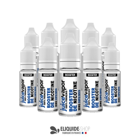 PACK 10 BOOSTERS DE NICOTINE – JUICE VAPOR pour vapoteuse sur eliquide-shop.fr